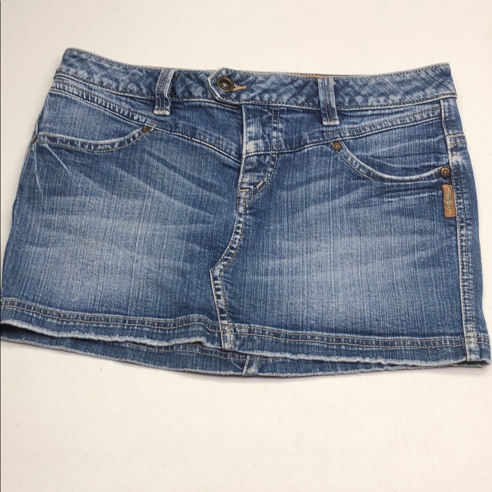 Silver Jeans Light Blue Denim Mini Skirt
